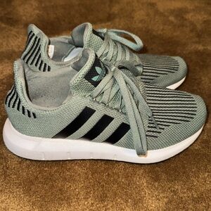 Adidas Mint Green and Black Running Shoes